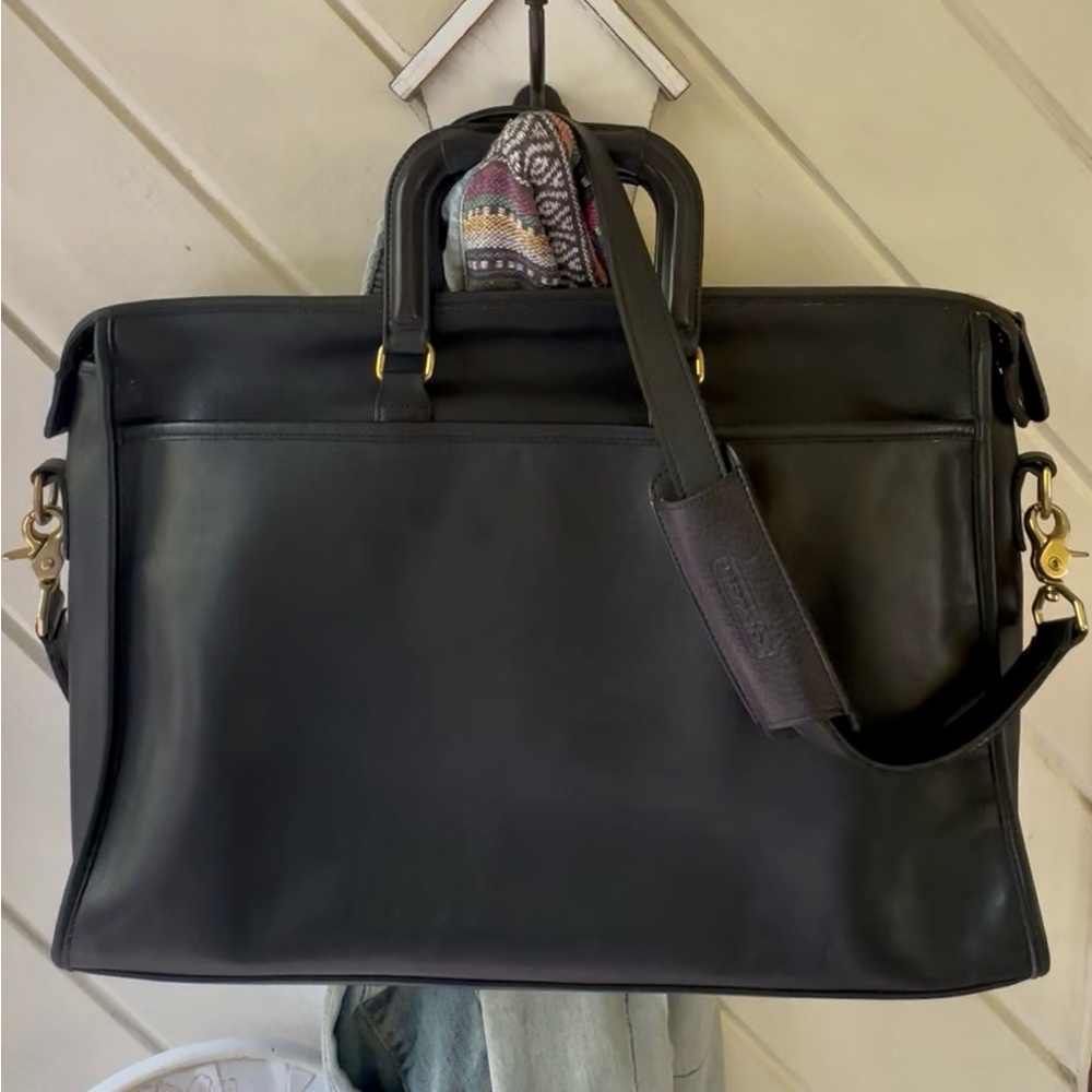 VINTAGE COACH BLACK LEATHER BRIEFCASE 5283 - Picture 6 of 14